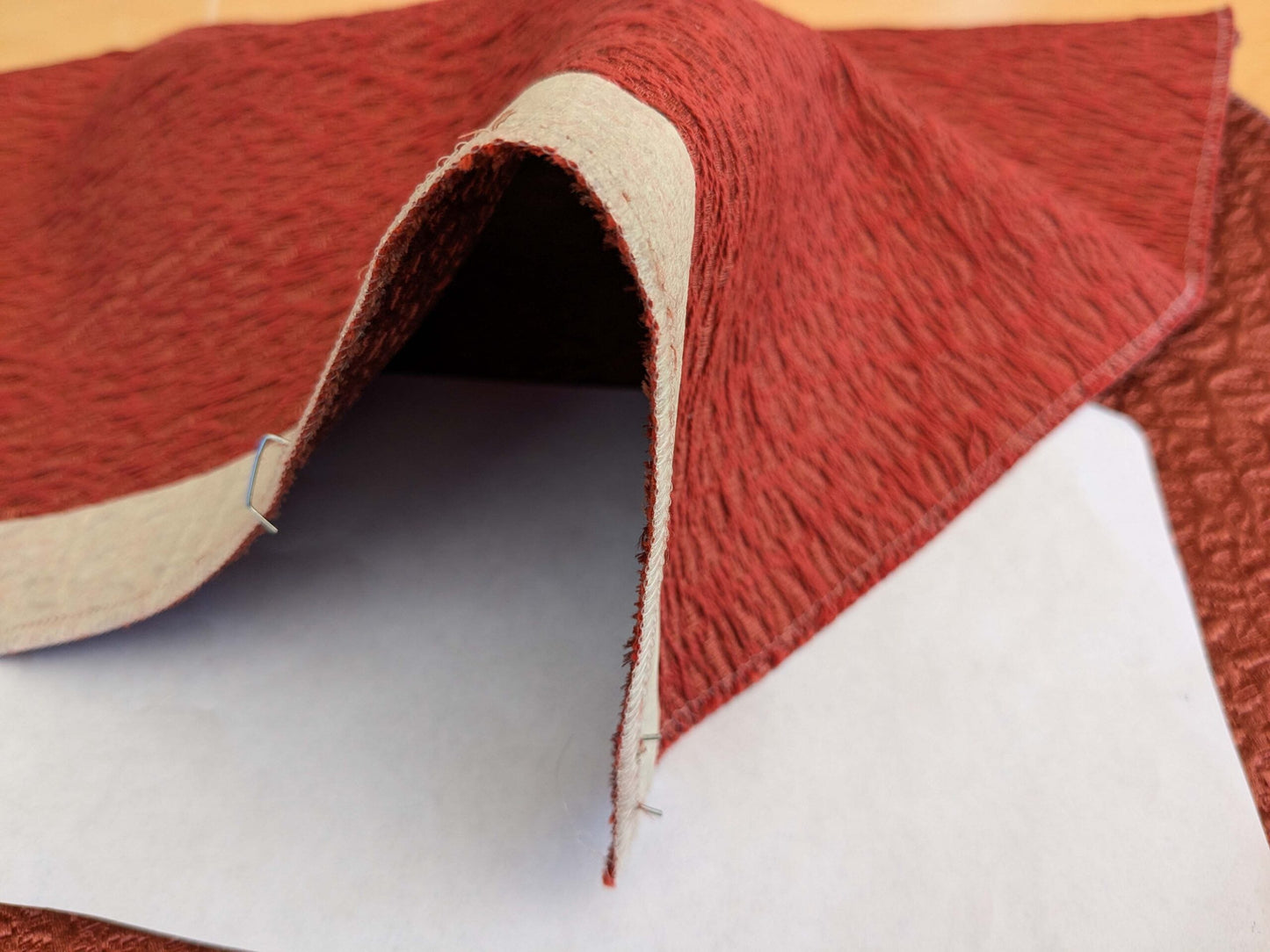 17 EV53 27"x 27" Square Scalamandre Old World Weavers Halley Brick Orange Matelasse Small Scale Texture MSRP USD 1100+/y