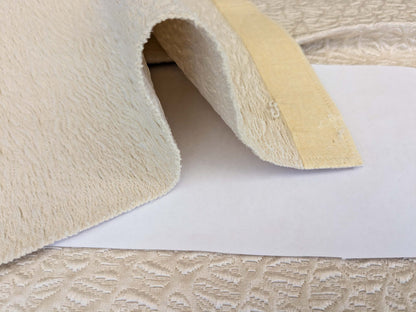 18 EV53 27"x 26" Square Scalamandre Old World Weavers Halley Cream White  Matelasse Small Scale Texture MSRP USD 1100+/y