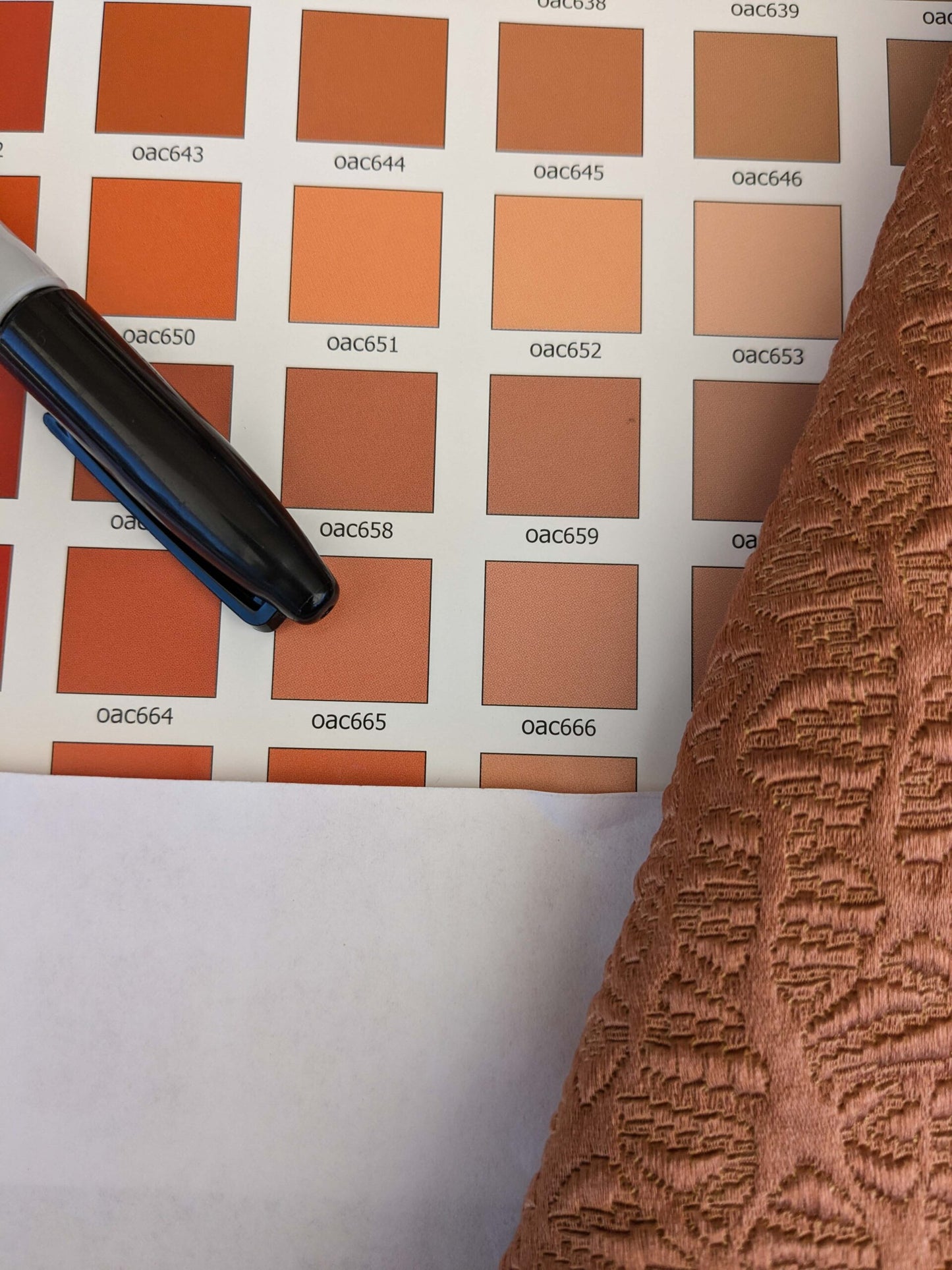 19 EV53 27"x 26" Square Scalamandre Old World Weavers Halley Rose Brick Brown Matelasse Small Scale Texture MSRP USD 1100+/y