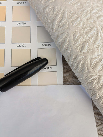 20 EV53 Square Scalamandre Old World Weavers Halley Winter White Matelasse Small Scale Texture MSRP USD 1100+/y