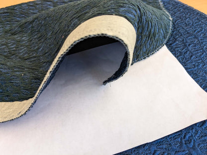 21 EV53 Square Scalamandre Old World Weavers Halley Sapphire Blue Matelasse Small Scale Texture MSRP USD 1100+/y