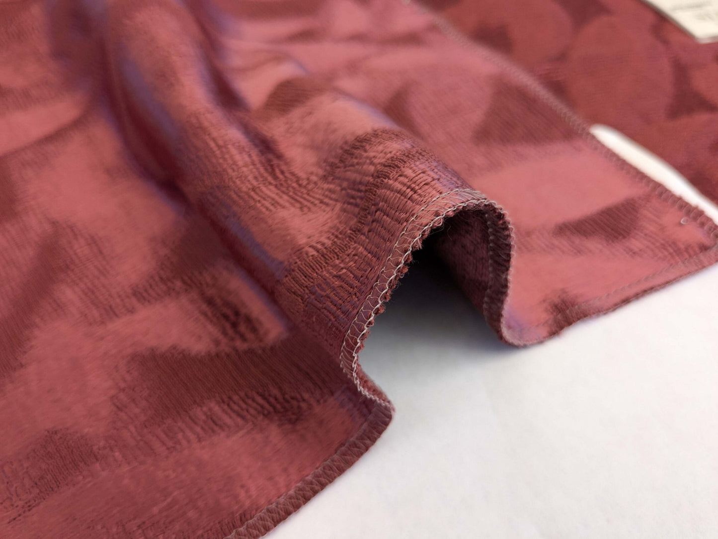 24 EV53 Square Scalamandre Christian Fischbacher Sunset Park Wine Deep Red Botanical Foliage MSRP USD350+