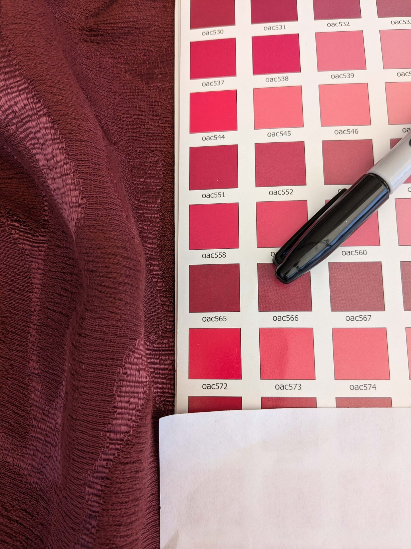 24 EV53 Square Scalamandre Christian Fischbacher Sunset Park Wine Deep Red Botanical Foliage MSRP USD350+