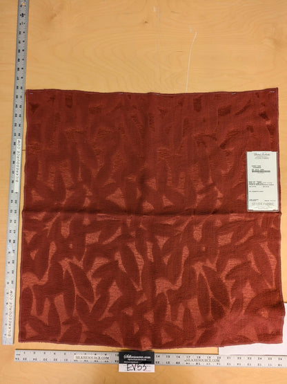 26 EV53 Square Scalamandre Christian Fischbacher Sunset Park Persimmon Red Botanical Foliage MSRP USD350+