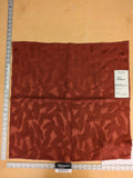 26 EV53 Square Scalamandre Christian Fischbacher Sunset Park Persimmon Red Botanical Foliage MSRP USD350+