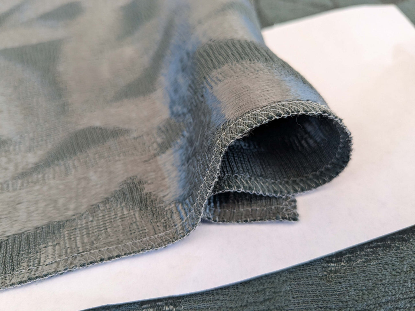 27 EV53 Square Scalamandre Christian Fischbacher Sunset Park Teal Blue Botanical Foliage MSRP USD350+