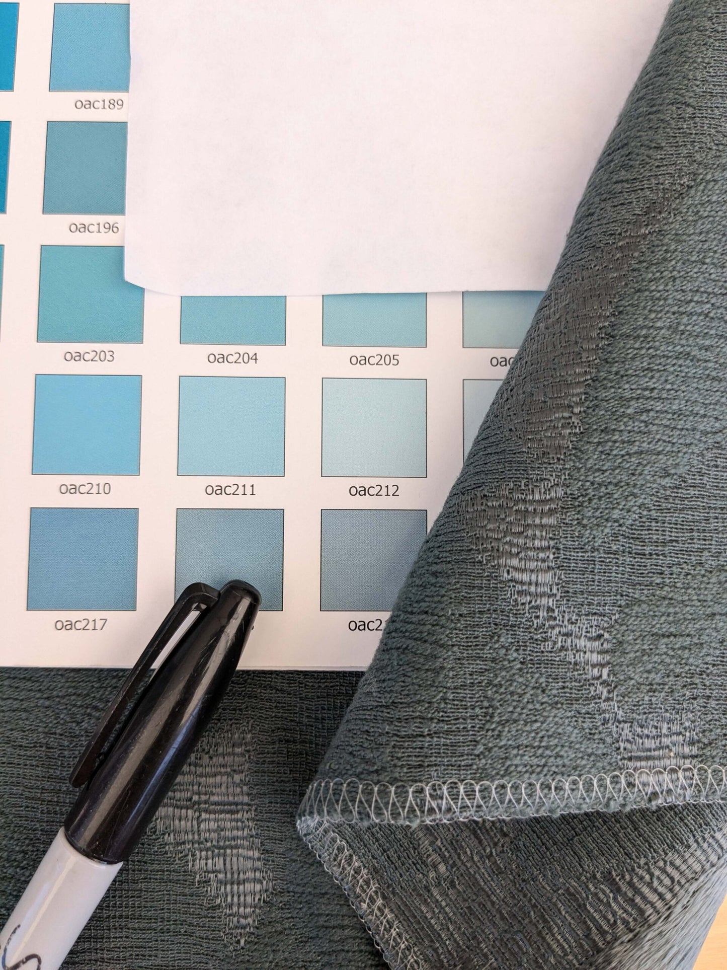 27 EV53 Square Scalamandre Christian Fischbacher Sunset Park Teal Blue Botanical Foliage MSRP USD350+