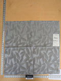 28 EV53 Square Scalamandre Christian Fischbacher Sunset Park Silver Gray Botanical Foliage MSRP USD350+