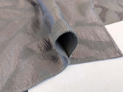 29 EV53 Square Scalamandre Christian Fischbacher Sunset Park Thunder Dark Gray Botanical Foliage MSRP USD350+