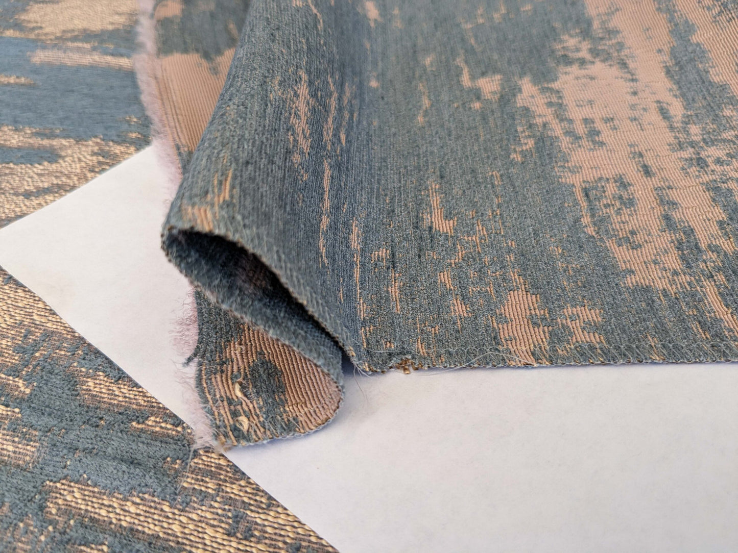 30 EV53 Square Scalamandre Christian Fischbacher Verona Cadet Blue Abstract MSRP USD 400+/y