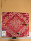 37 EV53 Square Scalamandre Tassinari &amp; Chatel Sophie Charlotte Red Damask Floral Historic Renaissance with Grommets MSRP USD700+/y