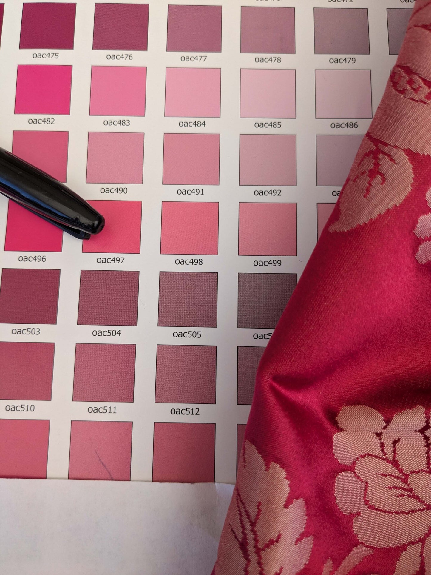 37 EV53 Square Scalamandre Tassinari &amp; Chatel Sophie Charlotte Red Damask Floral Historic Renaissance with Grommets MSRP USD700+/y