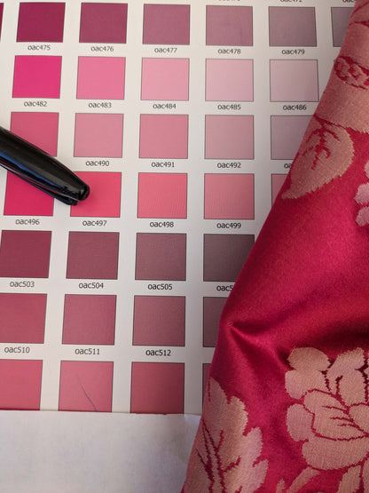 37 EV53 Square Scalamandre Tassinari &amp; Chatel Sophie Charlotte Red Damask Floral Historic Renaissance with Grommets MSRP USD700+/y