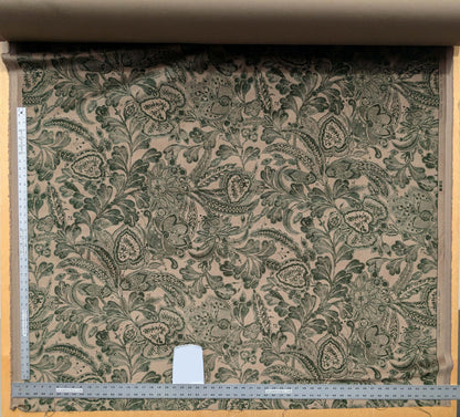 Scalamandre Fonthill Cranbrook Printed Velvet Forest Rich Emerald Green Printed Renaissance Floral Jacobean MSRP USD368/Y