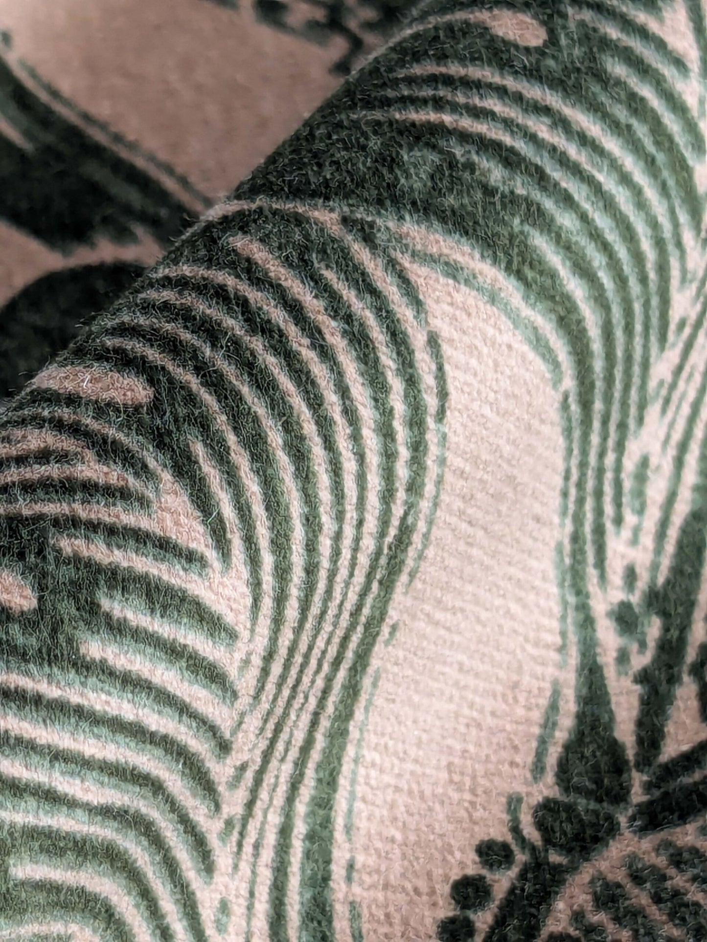 Scalamandre Fonthill Cranbrook Printed Velvet Forest Rich Emerald Green Printed Renaissance Floral Jacobean MSRP USD368/Y