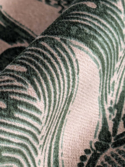 Scalamandre Fonthill Cranbrook Printed Velvet Forest Rich Emerald Green Printed Renaissance Floral Jacobean MSRP USD368/Y