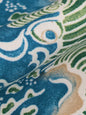 Brunschwig &amp; Fils Shishi Peony &amp; Chinese Lion On Turquoise Cotton MSRP USD 336/Y