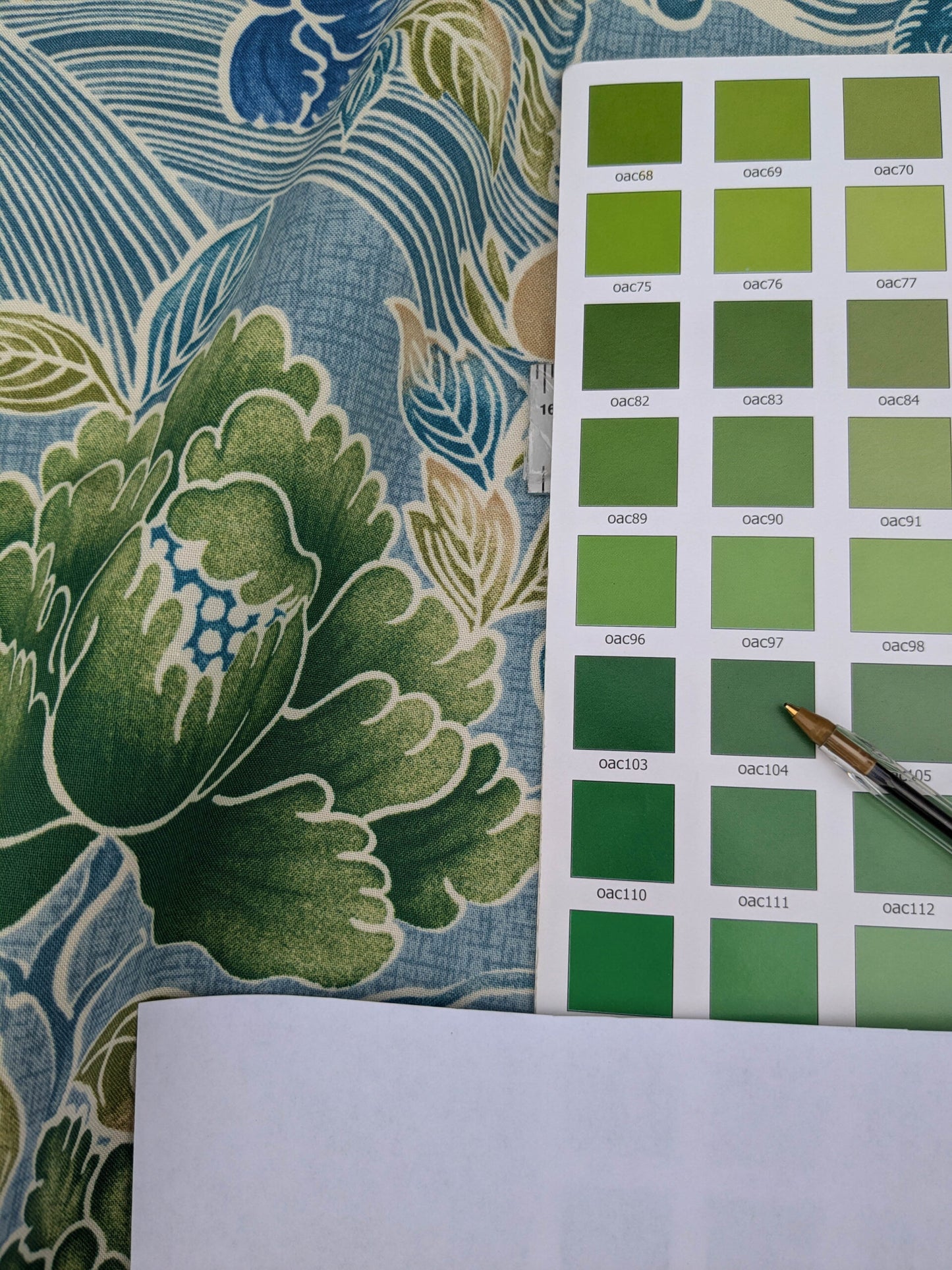 Brunschwig &amp; Fils Shishi Peony &amp; Chinese Lion On Turquoise Cotton MSRP USD 336/Y