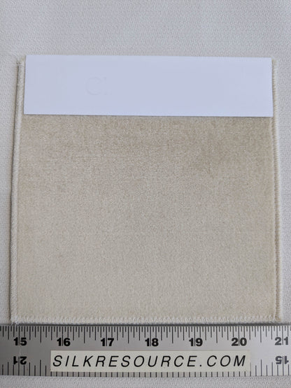 Hedy Silk and Mohair Ultimate Lux Velvet Hollywood Regency in Vanilla White MSRP USD $1000 +