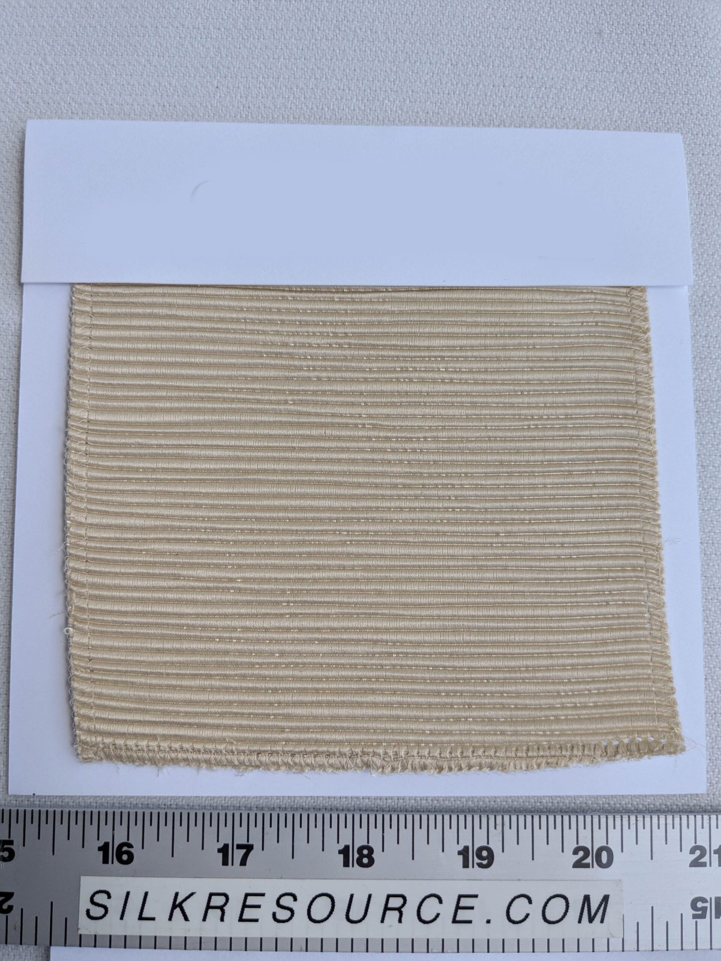 Tapestry Silk Ottoman Wide Ribbed Champagne White MSRP USD 600+/Yard