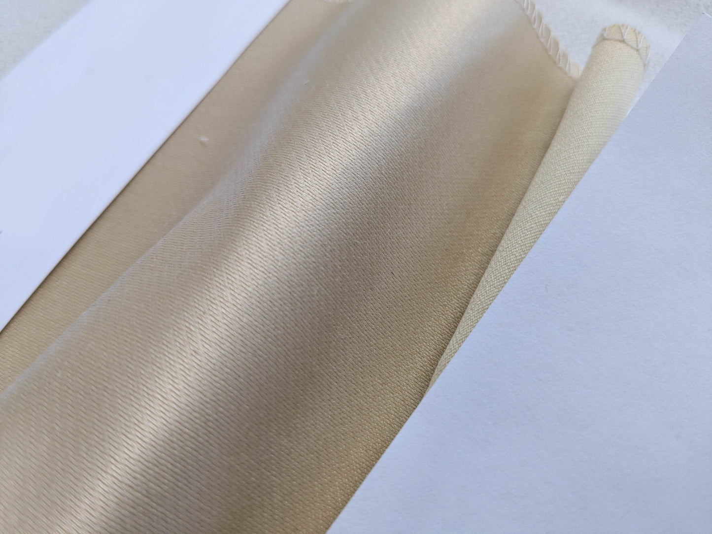 Mirror Lake Silk Satin with Cotton Smooth Cameo White MSRP USD 379/yard