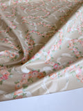 Scalamandre Old World Weavers Montpelier Chintz with Border Vanilla Grey Red Pink on Pale Butter Rose Garland and Ribbons Elizabeth British Chintz (Copy)