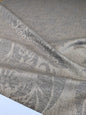 Scalamandre Amelia in "Stone" Pale Grey Natural Oatmeal Beige Renaissance Damask Jacquard Linen Acanthus Artichoke Feather MSRP USD 176/y