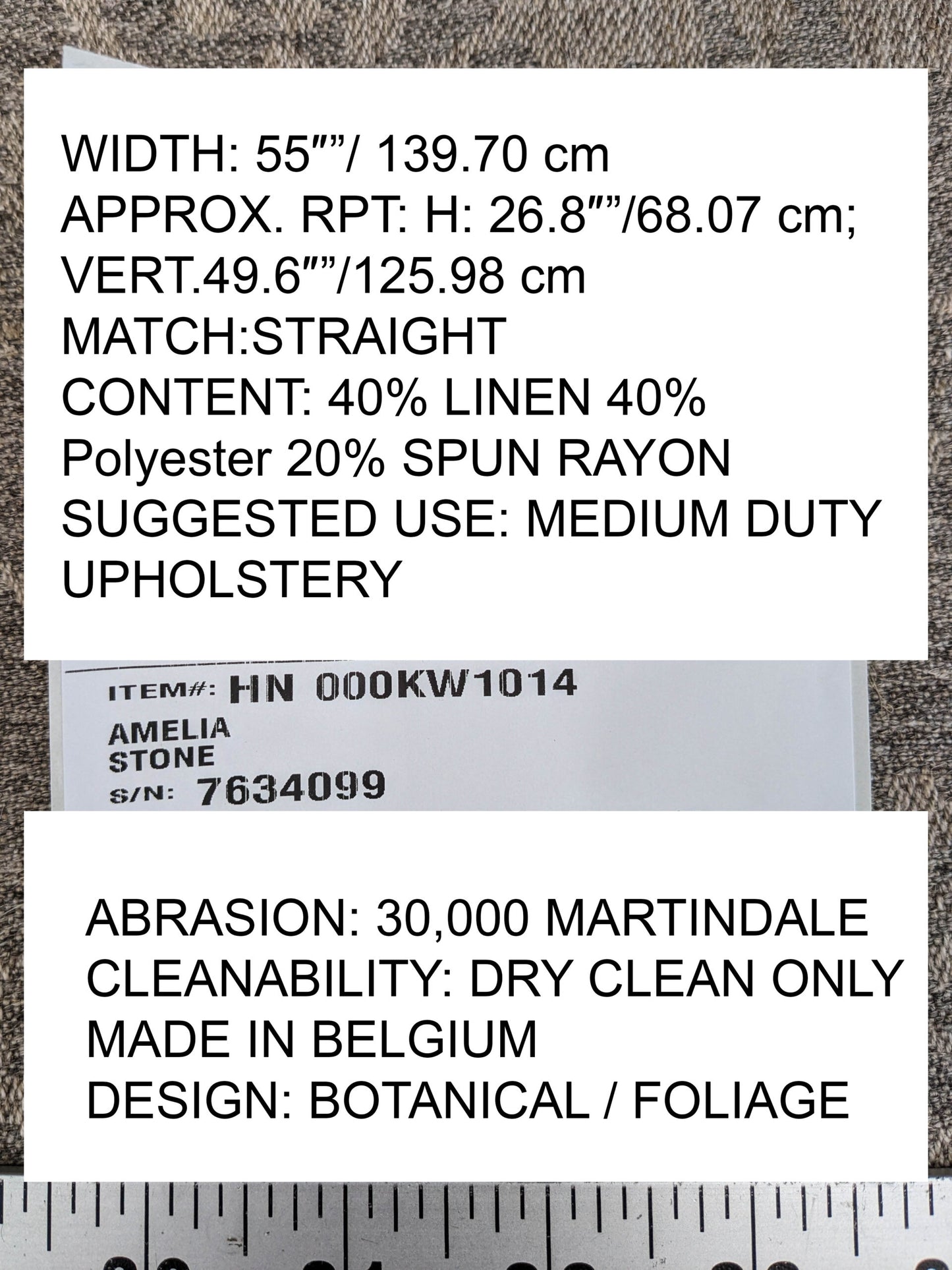 Scalamandre Amelia in "Stone" Pale Grey Natural Oatmeal Beige Renaissance Damask Jacquard Linen Acanthus Artichoke Feather MSRP USD 176/y