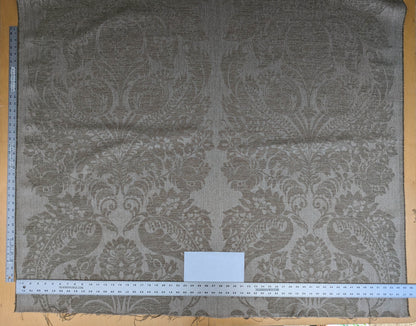 Scalamandre Amelia in "Linen" Natural Oatmeal Beige Renaissance Damask Jacquard Linen Acanthus Artichoke Feather MSRP USD 176/y (Copy)