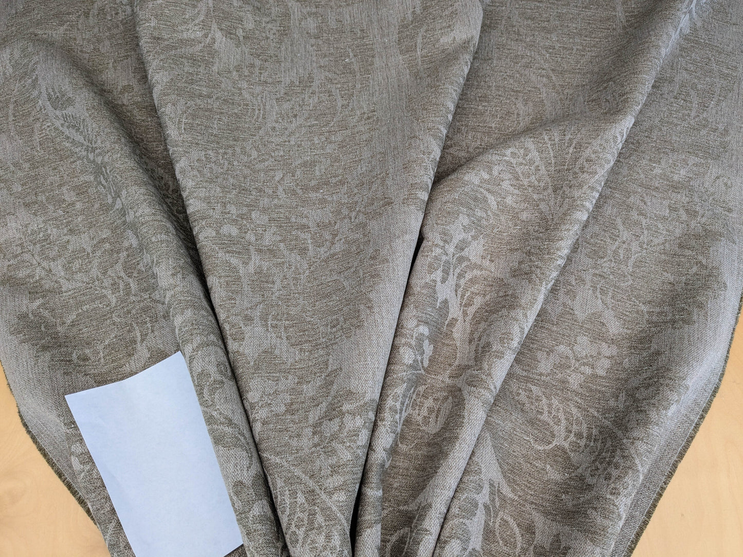 Scalamandre Amelia in "Linen" Natural Oatmeal Beige Renaissance Damask Jacquard Linen Acanthus Artichoke Feather MSRP USD 176/y (Copy)
