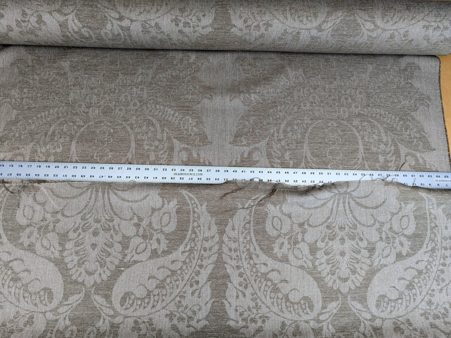 Scalamandre Amelia in "Linen" Natural Oatmeal Beige Renaissance Damask Jacquard Linen Acanthus Artichoke Feather MSRP USD 176/y (Copy)