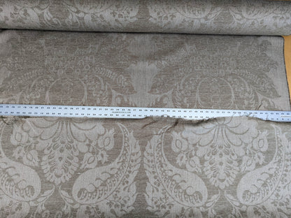 Scalamandre Amelia in "Linen" Natural Oatmeal Beige Renaissance Damask Jacquard Linen Acanthus Artichoke Feather MSRP USD 176/y (Copy)
