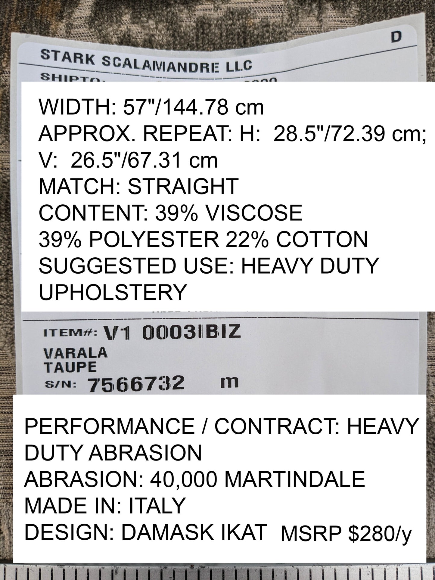Scalamandre Varala Taupe Brown Gray Cut Velvet Silky Rose Garland Medallion Romantism Heavy Duty MSRP USD 280/y