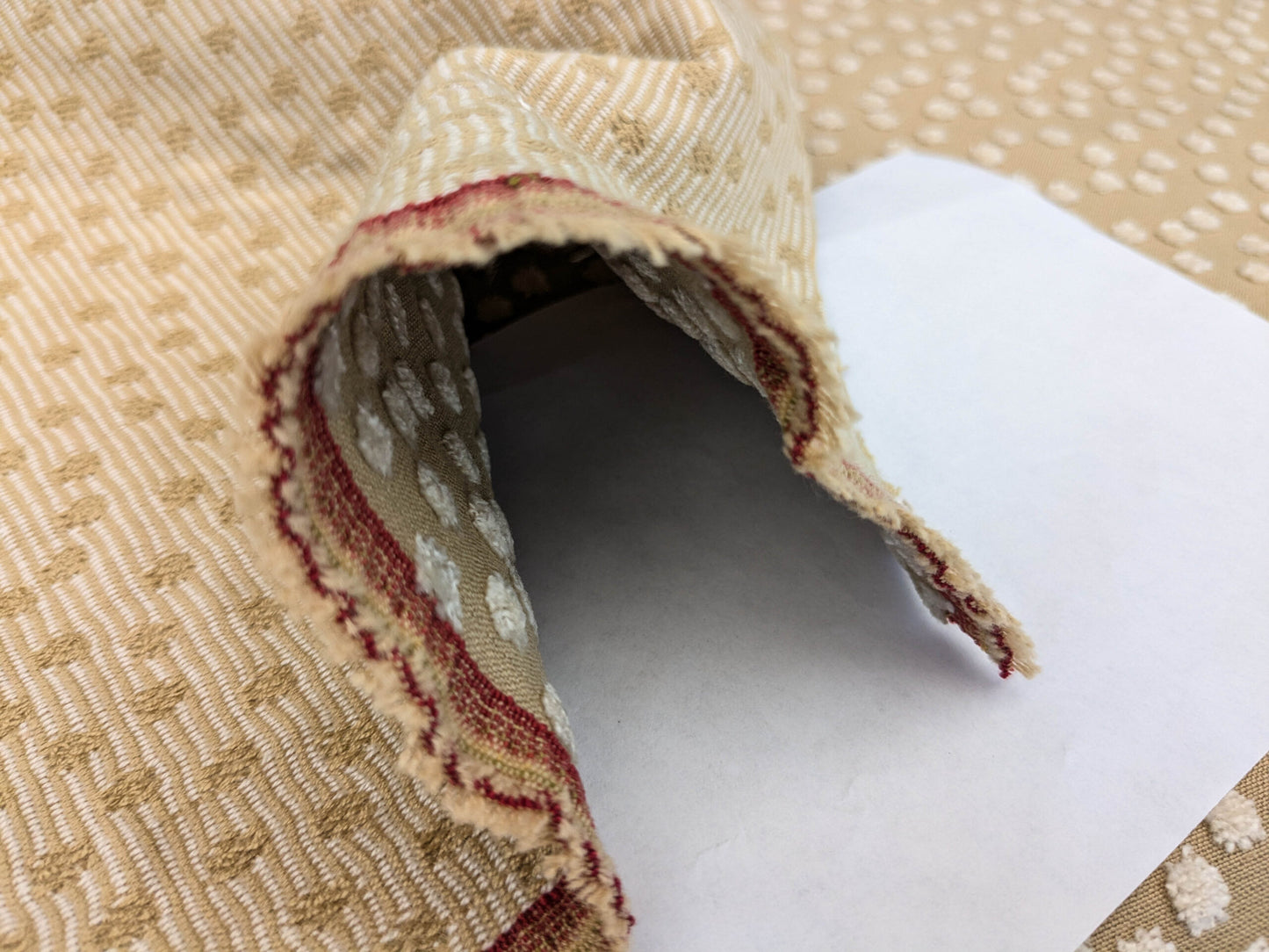 Scalamandre Dotty Eggshell Toast Brown White Chenille Jacquard Heavy Dots Circles Animal Skin MSRP USD 410/y