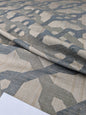 Scalamandre Alexander Carbon  Beige Blue  Diamond Woven Cotton Linen Blend Knots Lattice from Belle Jardin  MSRP USD 428/y