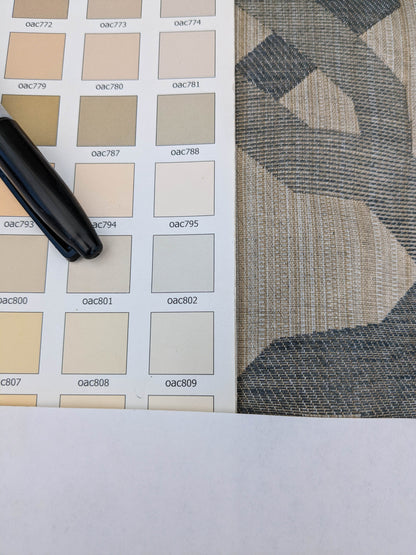 Scalamandre Alexander Carbon  Beige Blue  Diamond Woven Cotton Linen Blend Knots Lattice from Belle Jardin  MSRP USD 428/y