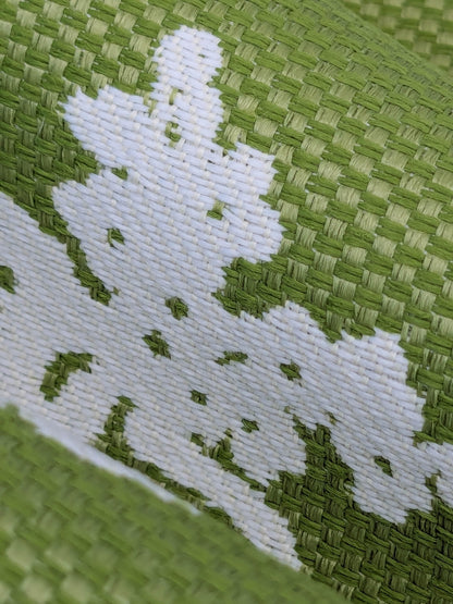 Scalamandre Romantic Outdoor Lily Pond Grass Green White Chinoiserie Landscape Mountain Jacquard Reversible MSRP USD 222/y