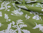 Scalamandre Romantic Outdoor Lily Pond Grass Green White Chinoiserie Landscape Mountain Jacquard Reversible MSRP USD 222/y