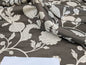 Scalamandre Bombay Lace Ivory on Bitter Chocolate Brown Silver White Botanical Foliage Large Pattern