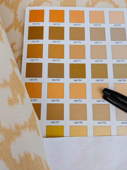 Scalamandre Swirl Yellow White Scroll Damask Ikat Linen Silk Refreshing MSRP USD 372/y