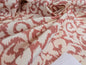 Scalamandre Swirl Red White Scroll Damask Ikat Linen Silk MSRP USD 372/y