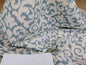 Scalamandre Swirl Blue White Scroll Damask Ikat Linen Silk MSRP USD 372/y