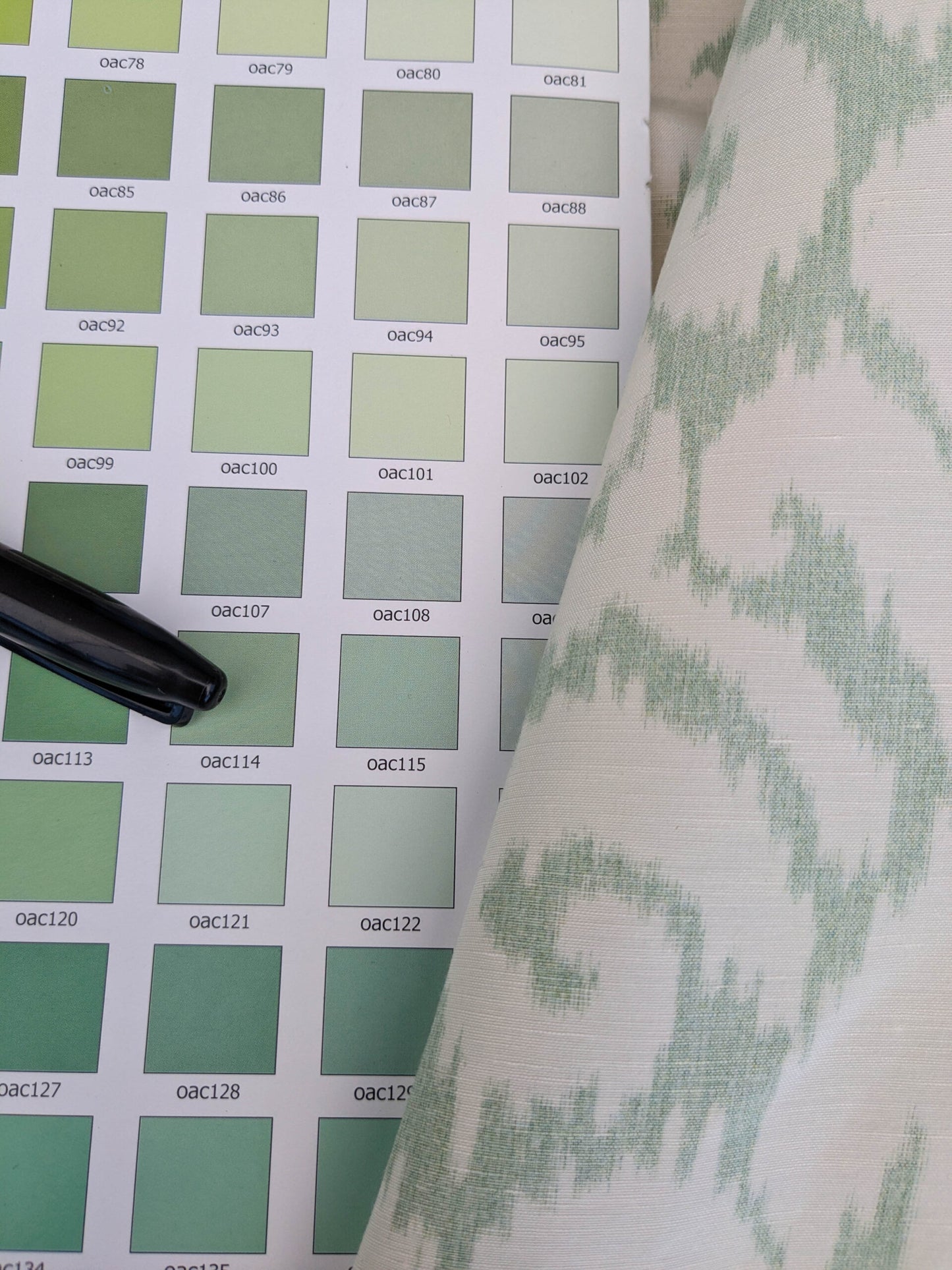 Scalamandre Swirl Seafoam Aqua Blue Green White Scroll Damask Ikat Linen Silk MSRP USD 372/y