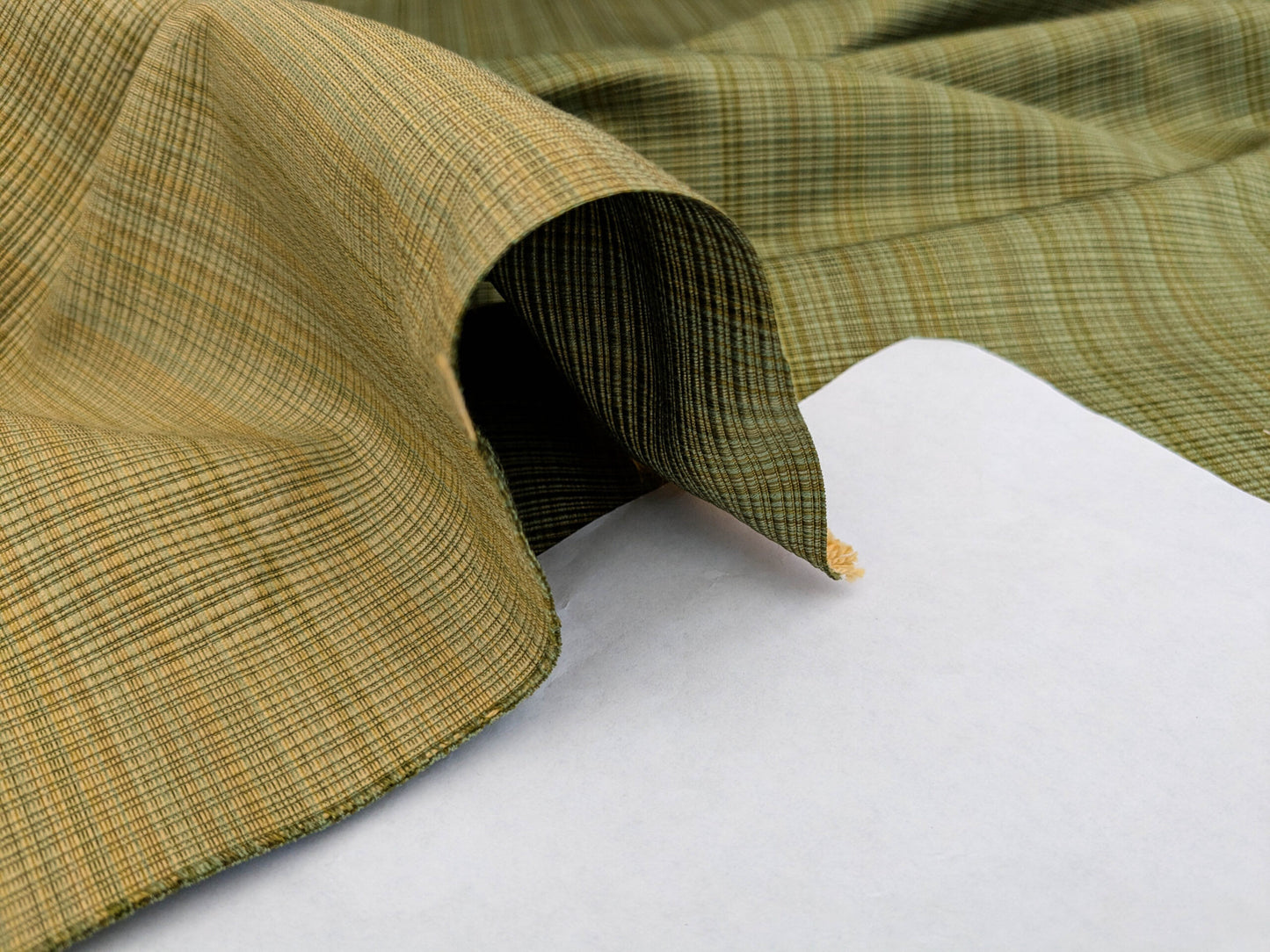 Scalamandre Old World Weavers Umbria Grass Green Strie Jacquard Woven Cotton MSRP USD342/y