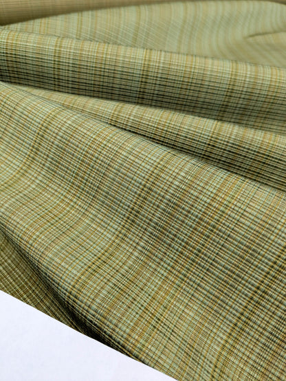 Scalamandre Old World Weavers Umbria Grass Green Strie Jacquard Woven Cotton MSRP USD342/y