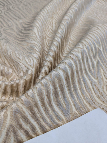 0.75 yards Scalamanre Faux Bois Velvet Sand Beige Abstract MSRP USD480/y