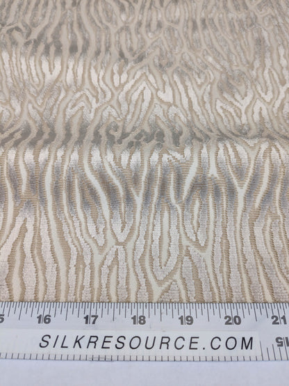 0.86 yards Scalamanre Faux Bois Velvet Sand Beige Abstract MSRP USD480/y