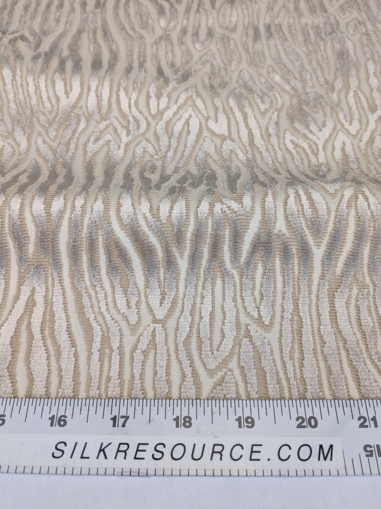 0.75 yards Scalamanre Faux Bois Velvet Sand Beige Abstract MSRP USD480/y