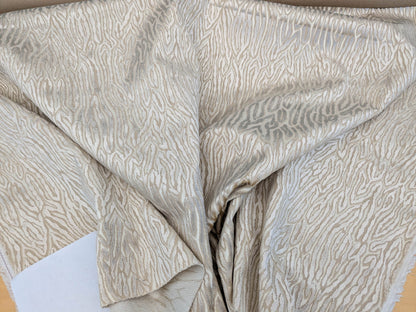 0.86 yards Scalamanre Faux Bois Velvet Sand Beige Abstract MSRP USD480/y