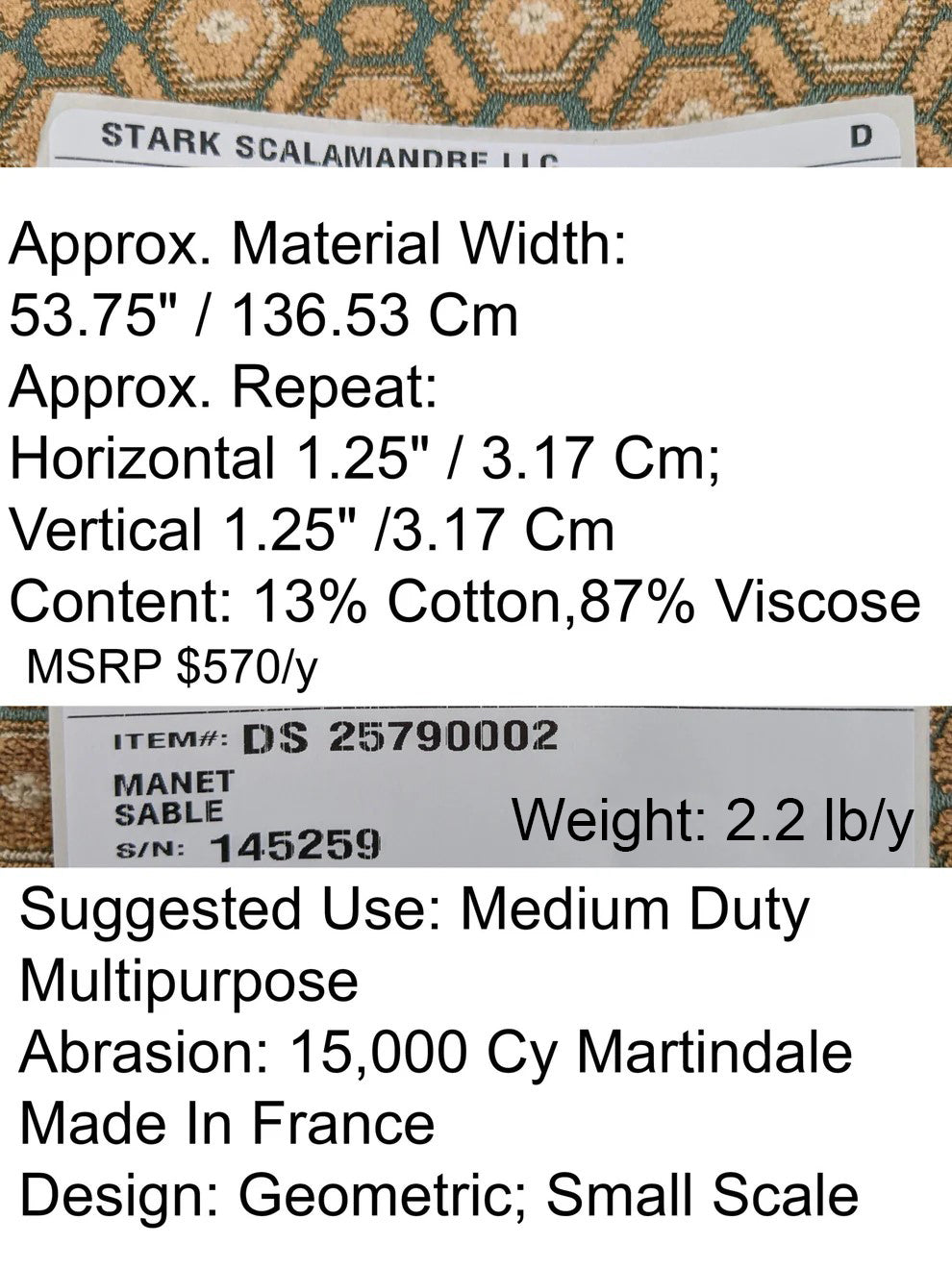 Scalamandre Old World Weavers Manet Sable Blue  Brown Velvet Viscose Small Scales Geometric MSRP USD570/y